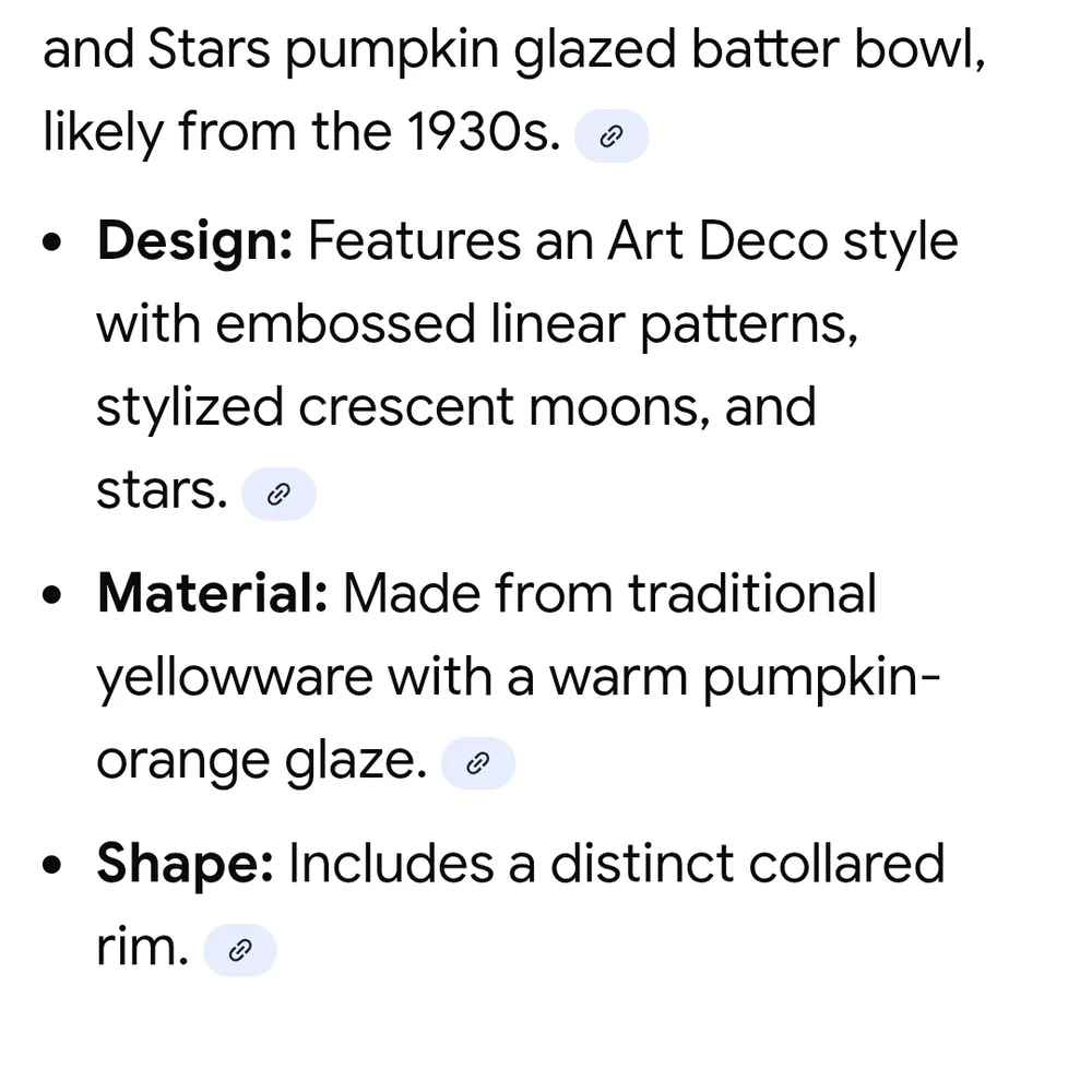 Vintage Watt  Pottery, Moon & Stars, Ceramic Mixing Bowl, #9 - Pumpkin Glaze - Picture 5 of 5
